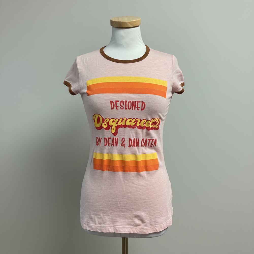 DSquared2 pink graphic tee, size XS, NEW WITH TAGS!
